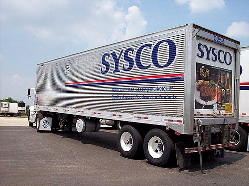 Back of Sysco trailer.