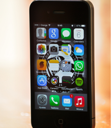 Supply Chain Scene, image of an iphone with apps