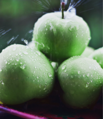 Supply Chain Scene, image of fresh green apples 