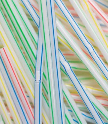 Supply Chain Scene, image of plastic drinking straws 