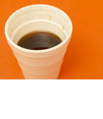 Supply Chain Scene, image of a polystyrene coffee cup 