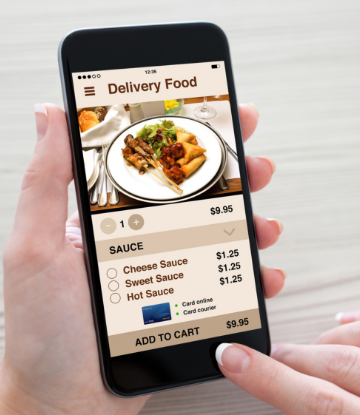 Supply Chain Scene, image of a restaurant delivery app