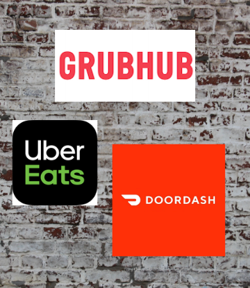 Supply Chain Scene, image of Uber Eats, Grub Hub and DoorDash logos 