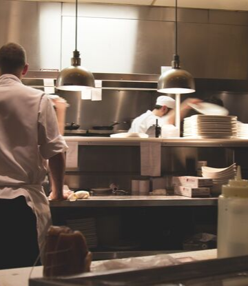 Supply Chain Scene, image of a restaurant kitchen