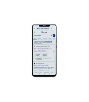 Supply Chain Scene, image of an iphone with google app opened 
