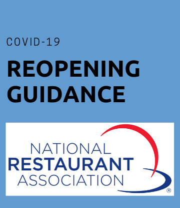 SCS, Restaurant Association logo with the words REOPENING GUIDANCE
