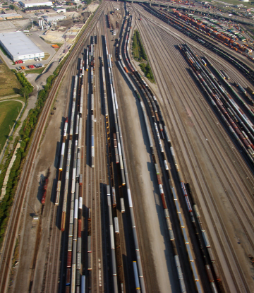 Image of a busy rail yard 