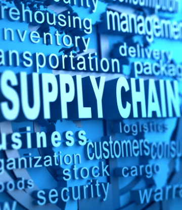 Graphic that reads SUPPLY CHAIN 