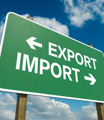 green import/export sign 