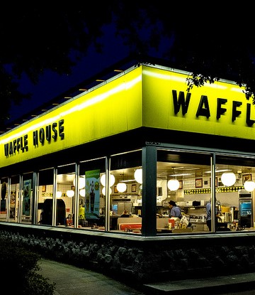 Waffle House at night