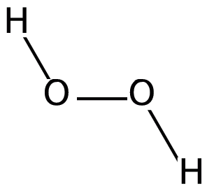 Hydrogen Peroxide molecule (H-O-O-H)