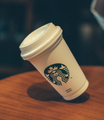 Supply Chain Scene, image of a Starbucks disposable cup 