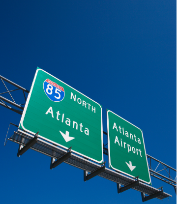 Supply Chain Scene, image of Atlanta highway sign 