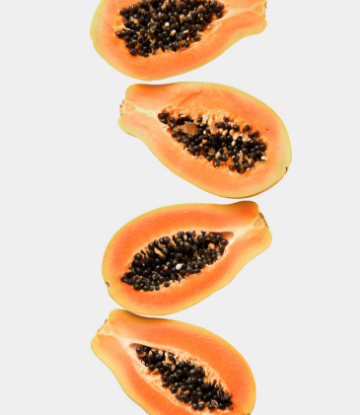 Supply Chain Scene, image of fresh cut papayas 