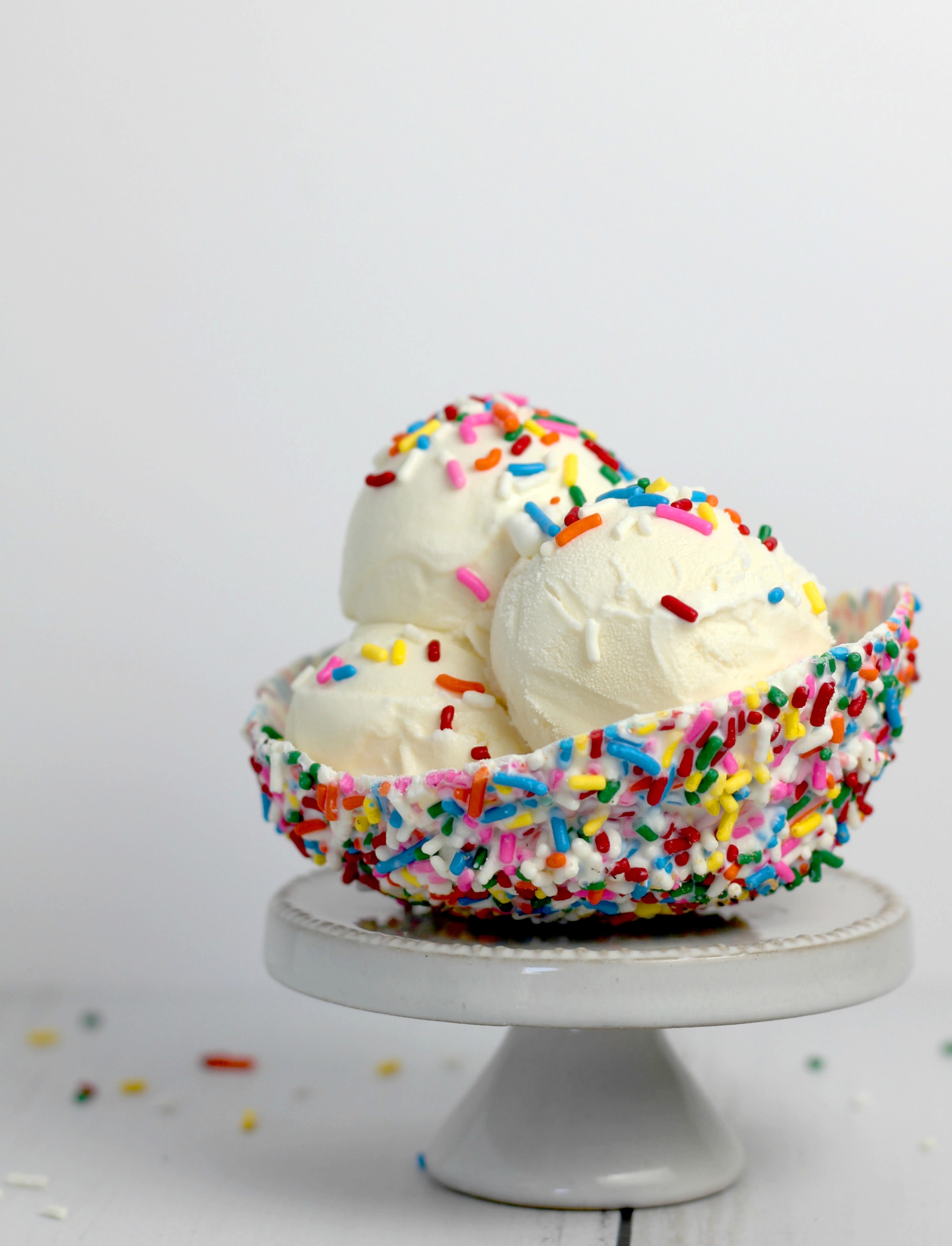 Supply Chain Scene, image of ice cream in a waffle bowl covered with sprinkles 