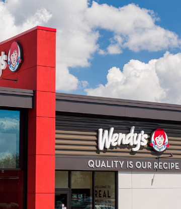 SCS, image of the outside of a Wendy's store location 