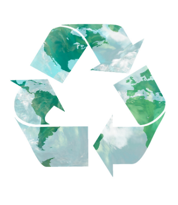 Image of the circular arrow symbol for recyclying 
