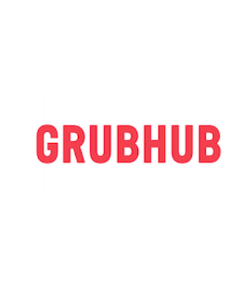 Scs, image of the word Grubhub in red lettering 