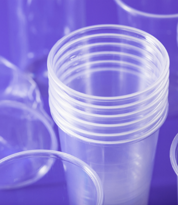 SCS, image of a stack of plastic drink cups 