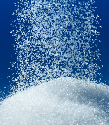 SCS, image of a pile of sugar against a blue background 