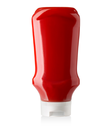 SCS, image of a red squeezaable ketchup bottle 