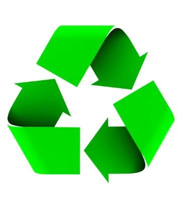 Image of the green circular arrow symbol for recycling 
