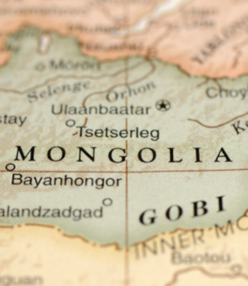 Image of a map of Mongolia 