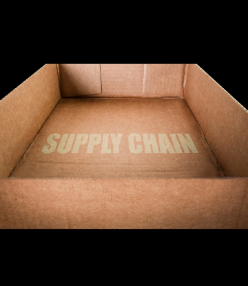 Image of an empty box labeled "Supply Chain" 