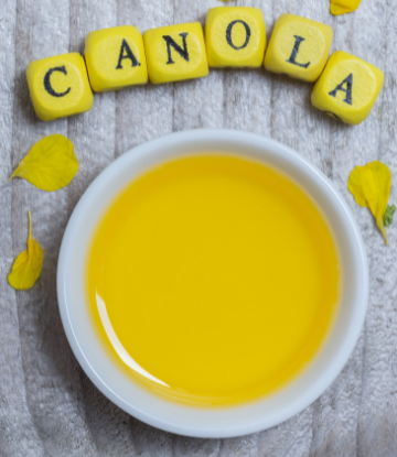 A bowl of canola oil