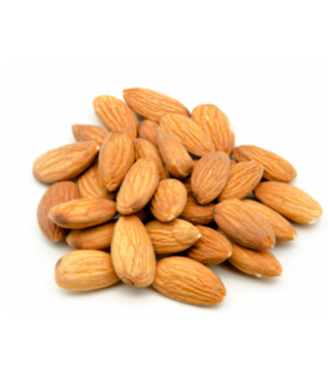 A pile of shelled almonds