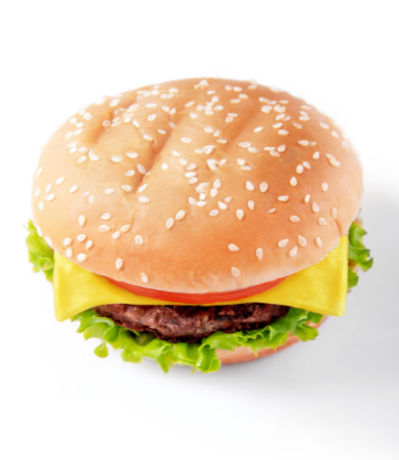 Image of a restaurant hamburger 