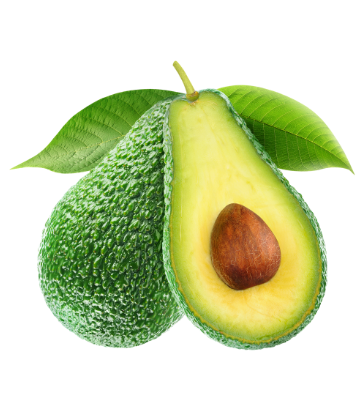 fresh sliced open avocado