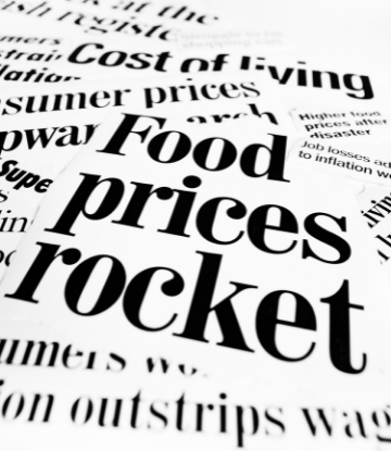 Text: food prices rocket