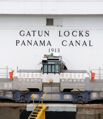 Lock at Panama Canal 