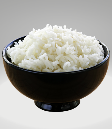 a bowl of white rice 
