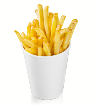 a cup of french fries 