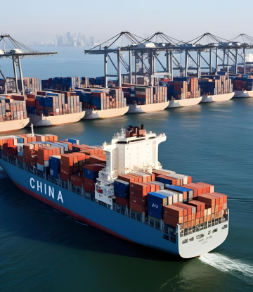 China ship at port 