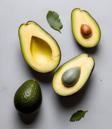 Fresh cut avocados 