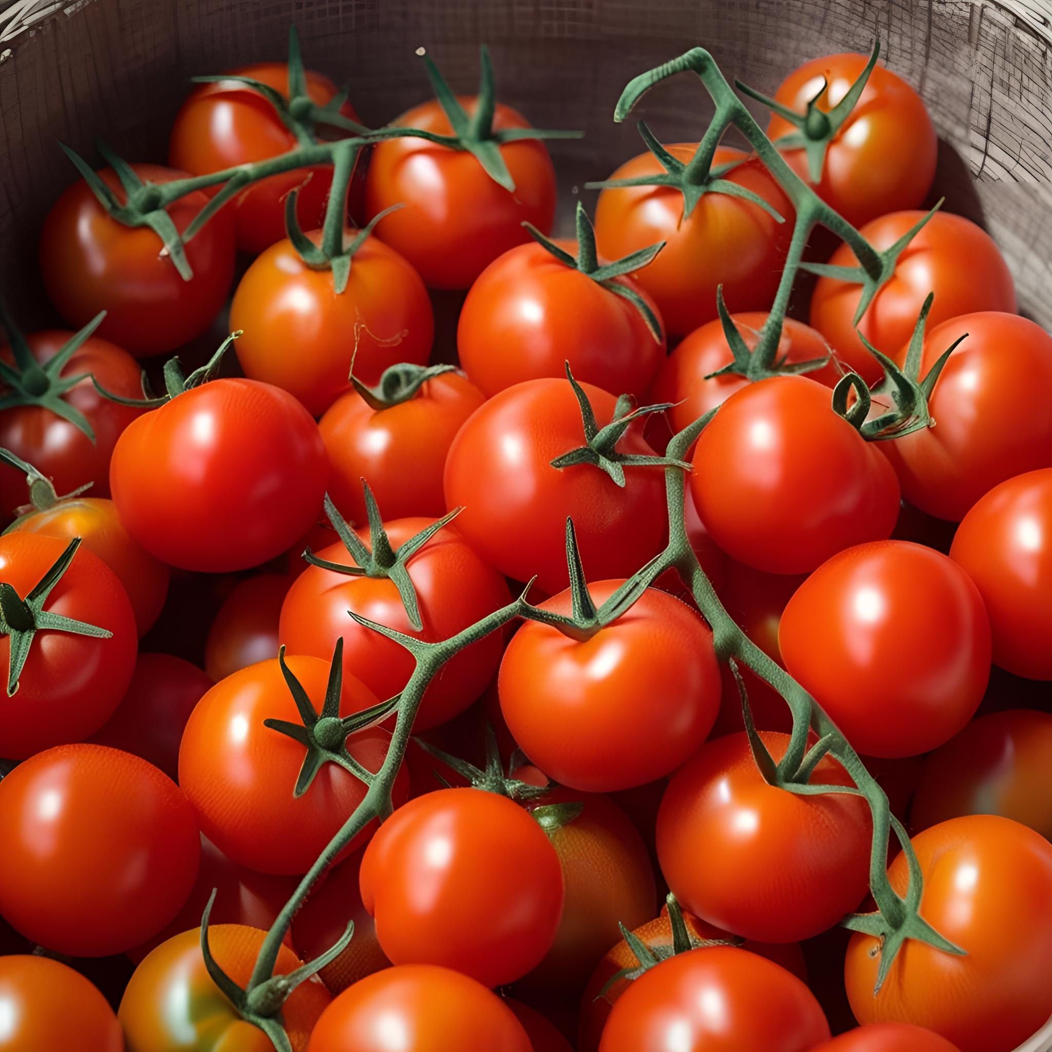 whole tomatoes on the vine