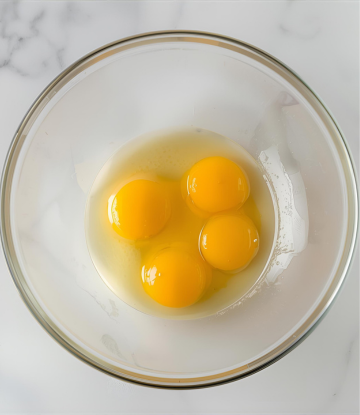 cracked eggs in a bowl