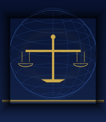 Legal scales in the center of outline of the globe