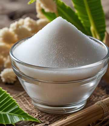 White sugar in a bowl