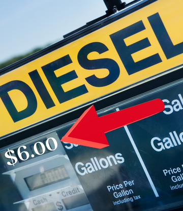 Deisel pump with $6.00 on it 