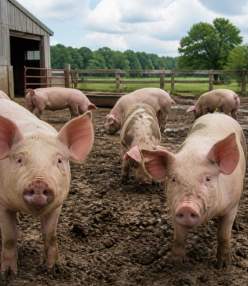 Hogs on a farm 