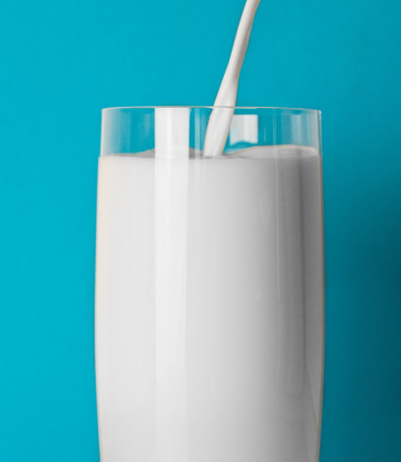 Tall glass of milk